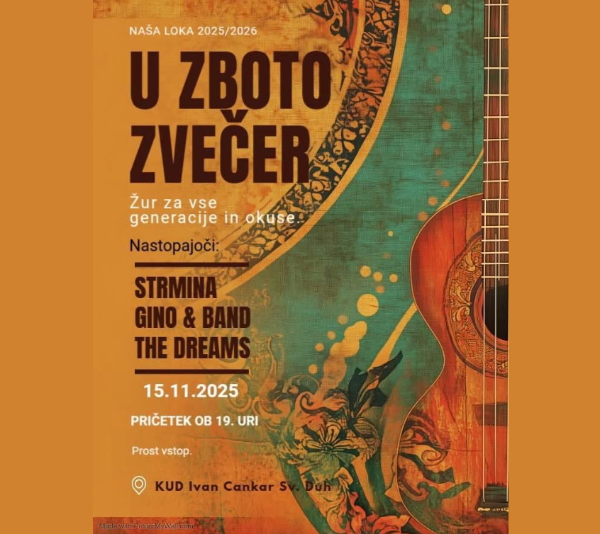 žur za vse generacije in okuse strmina naša loka